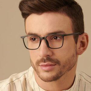 Blue Block Screen Glasses: Matte Black Full Rim Square Lenskart Blu LB E13526-C1